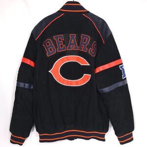NFL Chicago Bears LARGE Suede Leather Jacket G-III Officially Licensed Varsity